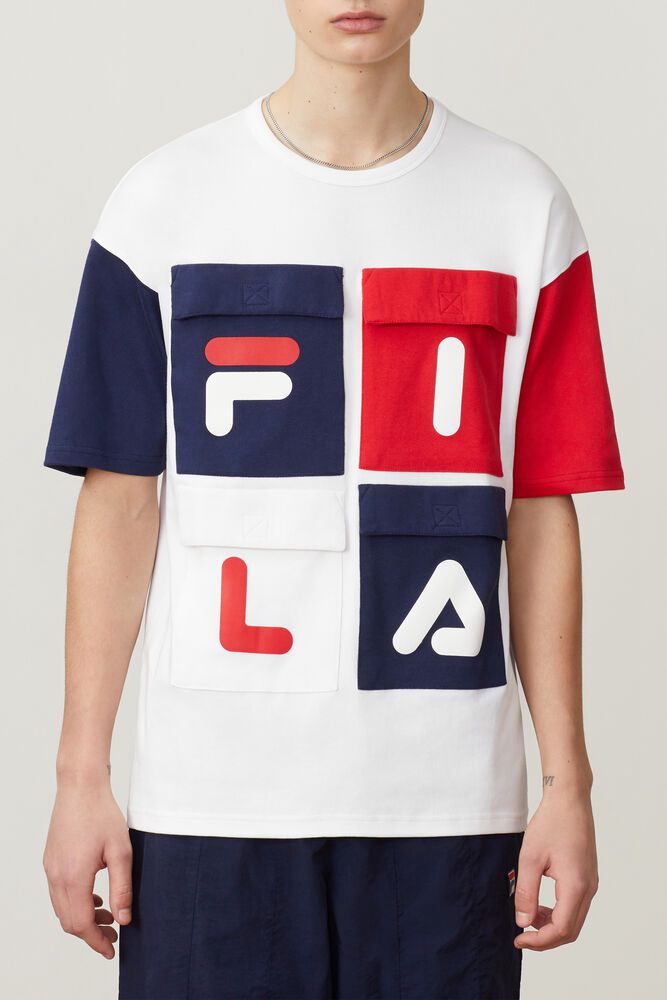 Fila T Skjorte Herre Hvite Hakon 038294-REF